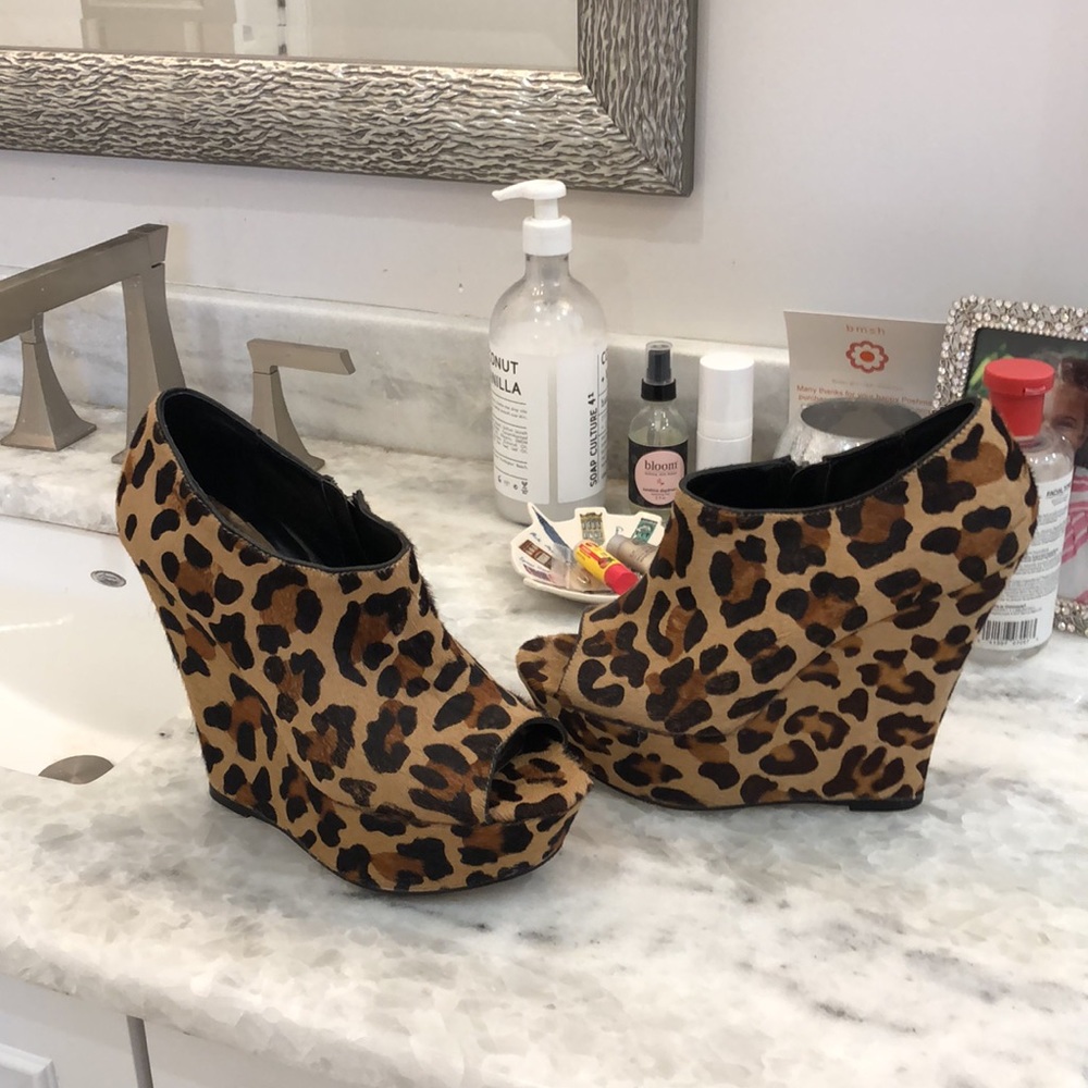 Steve Madden Cheetah Open Toe Platforms - image 6
